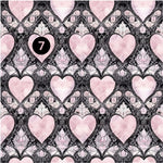 Gothic Valentine Pink Collection 12x12 Vinyl Sheets- 10 Designs Available