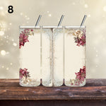 Victorian Christmas vinyl tumbler wraps- 9 Designs