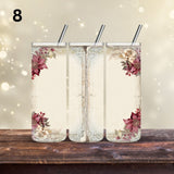 Victorian Christmas vinyl tumbler wraps- 9 Designs