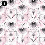 Gothic Valentine Pink Collection 12x12 Vinyl Sheets- 10 Designs Available