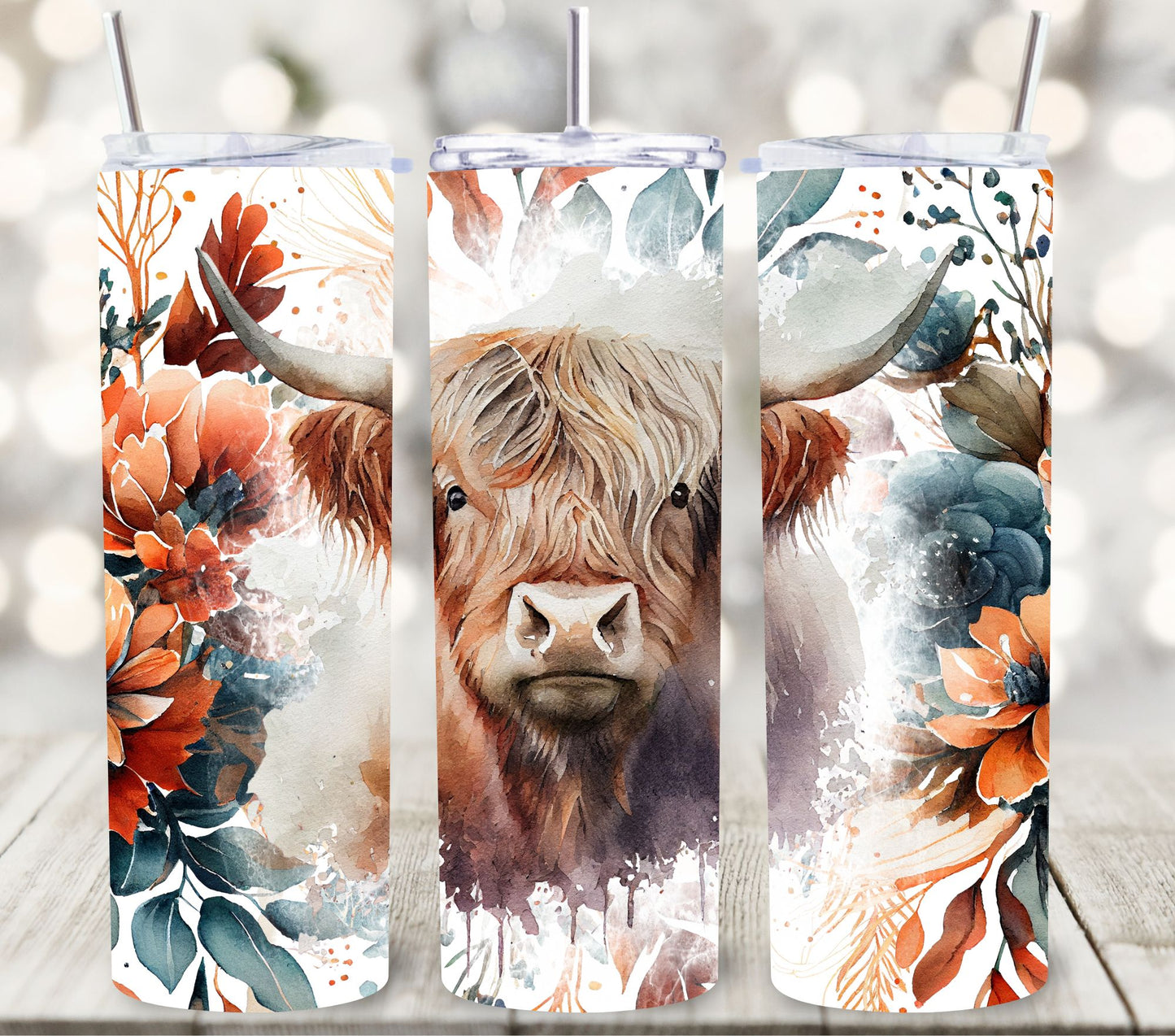 Highland Cow vinyl wraps- 6 Designs