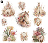 Western Floral UV DTF Decal Sheets- 9 Designs