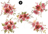 Watercolor Floral Decal Sheets 11 design