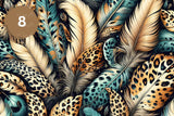 Feather Leopard Vol. 2 Vinyl collection- 12x12 vinyl sheets-20 designs available