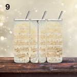 Victorian Christmas vinyl tumbler wraps- 9 Designs