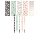 Boho Nurse UV DTF Stainless Steel Pen Wraps- set of 5- 2 Design options