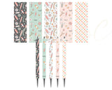 Boho Nurse UV DTF Stainless Steel Pen Wraps- set of 5- 2 Design options