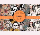 Boho Horror 12x12 Vinyl sheets- 4 Designs