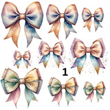 Celestial Coquette Bows UV DTF Decal accent Sheet 10x10 sheet 3 designs