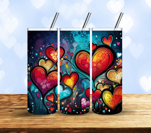 Colorful Hearts Adhesive Vinyl Wrap