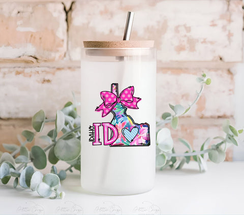 Idaho Doodle Map UV DTF Decals