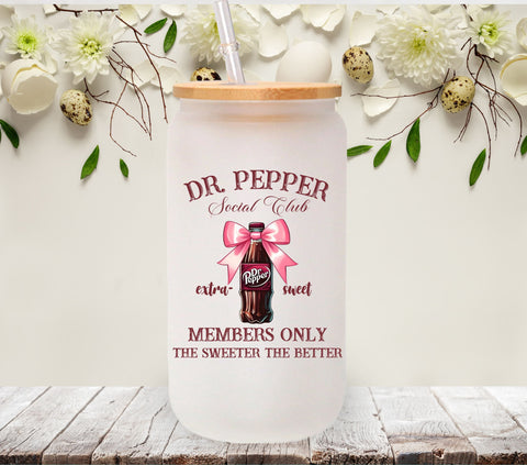 Dr. Pepper Social Club UV DTF Decals