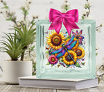 Dragonflies and sunflowers Glass Block Decal