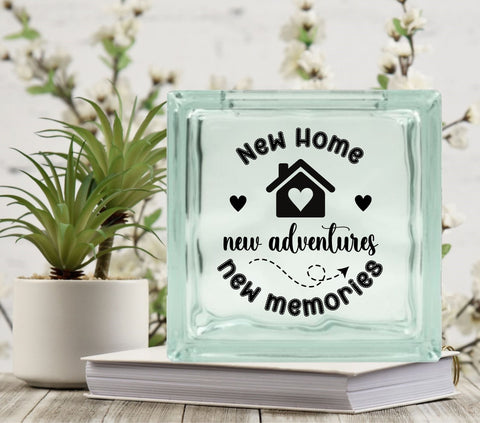 New Home Glass Block Decal