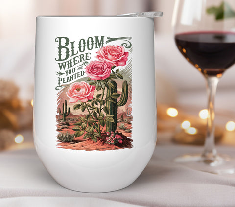 Bloom where you are planted cactus UV DTF Decals