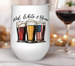 Red white and brew UV DTF Decals