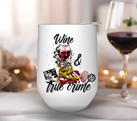 Wine and true crime UV DTF Decals