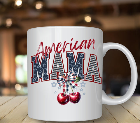 American Mama Bow UV DTF Decals