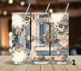 Denim and Lace  tumbler wraps 4 styles to choose from