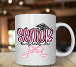 Senior pink bow UV DTF Decals