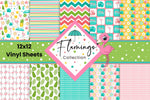 Flamingo Collection 12x12 Vinyl Sheets- 10 Designs Available