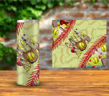 Vintage Softball Mama Tumbler Wraps - 12 Design Options