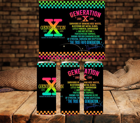 Gen X UV DTF Tumbler wraps- these have a transparent background