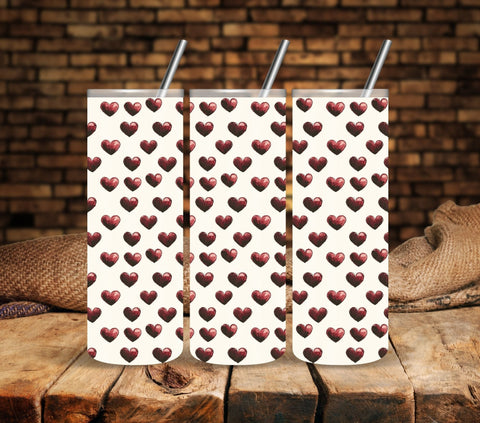 Rustic Hearts Vinyl tumbler wraps