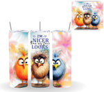 Crazy Birds Vinyl tumbler wraps- 18 Designs