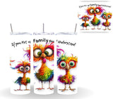 Crazy Birds Vinyl tumbler wraps- 18 Designs