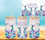 Kinda salty about not being a mermaid UV DTF 16oz Libbey wrap