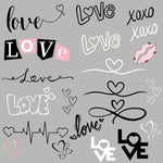 Love UV DTF Decal accent Sheet 10x10