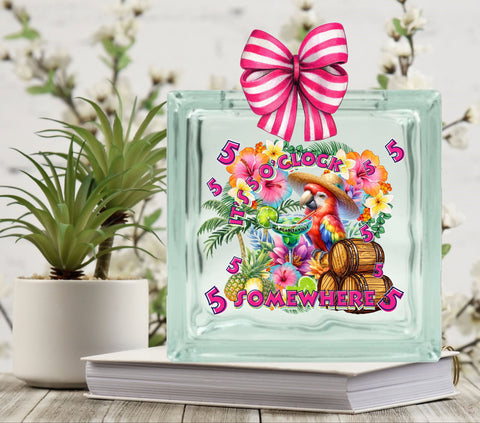 Margaritaville Glass Block Decal