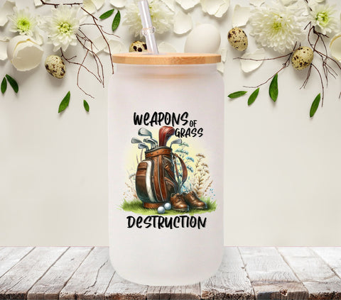 Weapons of grass destruction brown UV DTF Decals