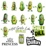 Pickle Decal Sheet UV DTF Decal accent Sheet 10x10