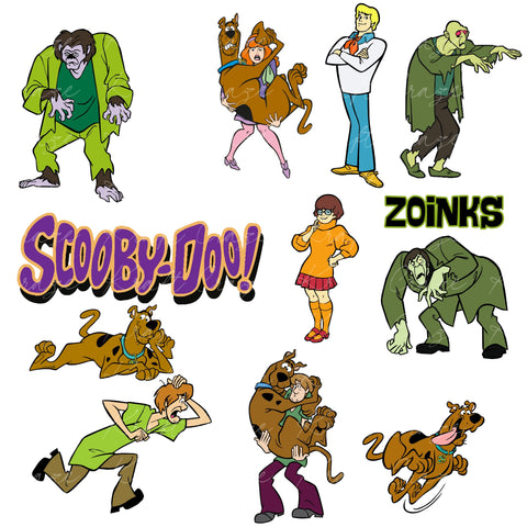 Scooby UV DTF Decal accent Sheet 10x10 2 Designs to choose from