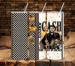 Cash Man in Black Vinyl tumbler wraps