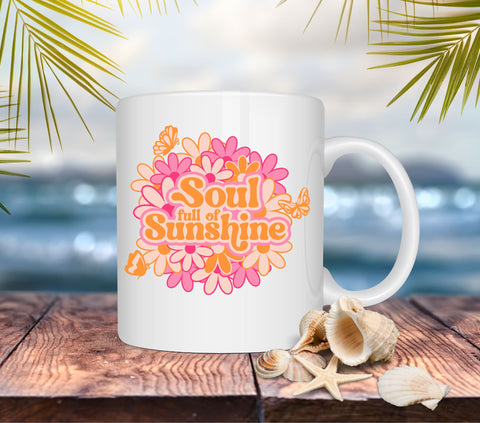 Soul Full of Sunshine Floral UV DTF Decal