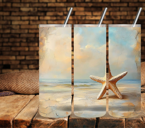 Starfish Vinyl tumbler wraps
