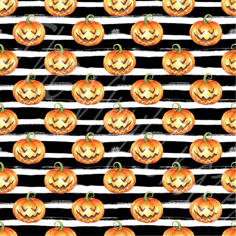 Striped Jack-o-Lanterns Adhesive Vinyl