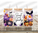 Sweet and Spooky UV DTF 16oz Libbey wrap