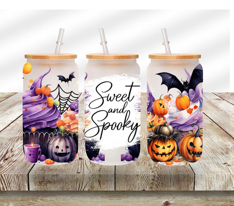 Sweet and Spooky UV DTF 16oz Libbey wrap