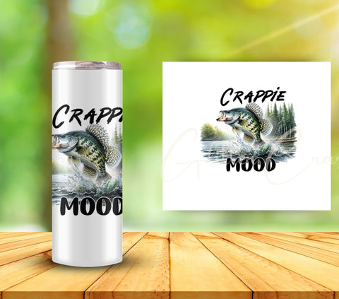 Crappie mood uv dtf decals- 3 sizes