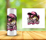 Reel girls fish- uv dtf decals- 3 sizes