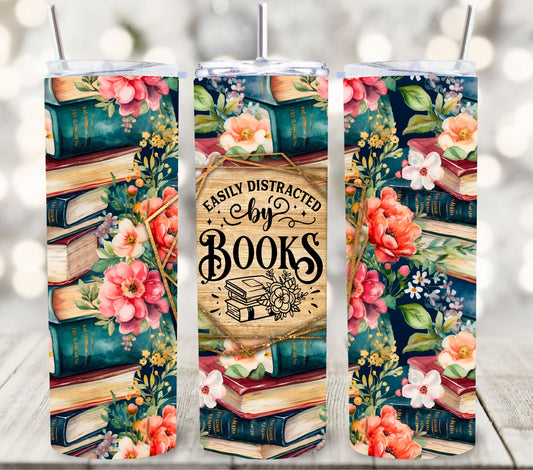 Easily Distracted By Books Adhesive Vinyl Wrap