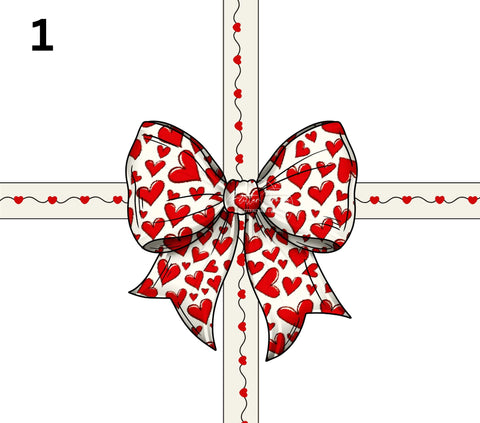 Valentine UV DTF Tumbler Bow wrap 7 Designs