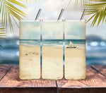 Vintage Beach Vinyl Tumbler Wraps- 6 Designs