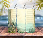 Vintage Beach Vinyl Tumbler Wraps- 6 Designs