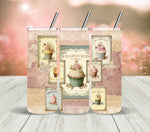 Vintage Cupcake Tumbler Wrap