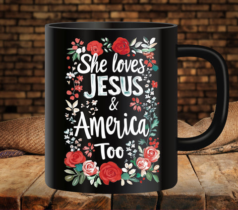 She loves Jesus floral UV DTF Decals